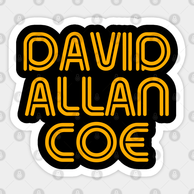 David Allan Coe ))(( Mysterious City Lights Tribute Sticker by darklordpug